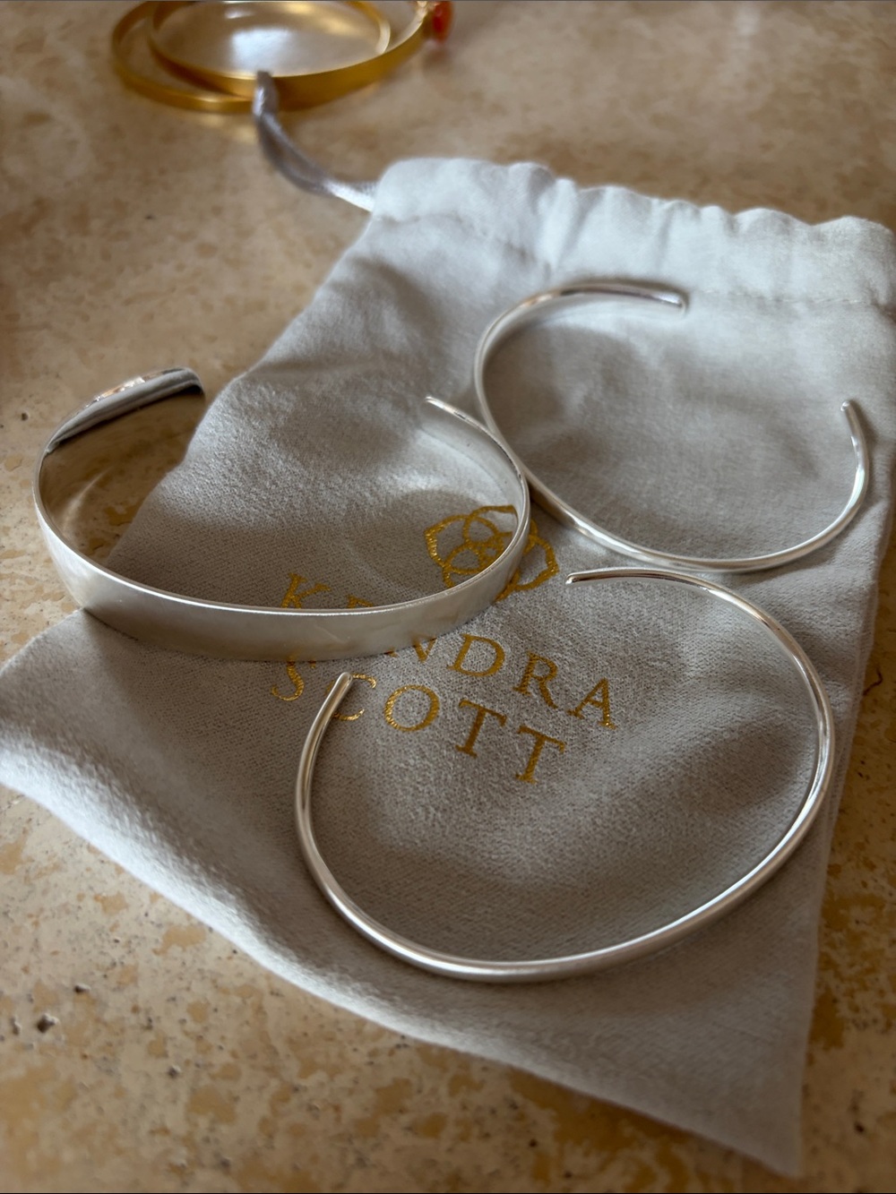 Kendra Scott Silver Open Cuff Bracelet Trio